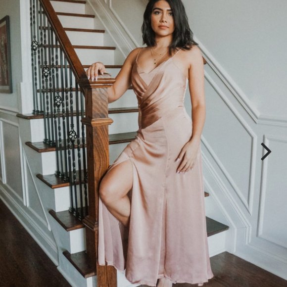 NWT Wire Top Mocha Colored Maxi Dress - Picture 2 of 3